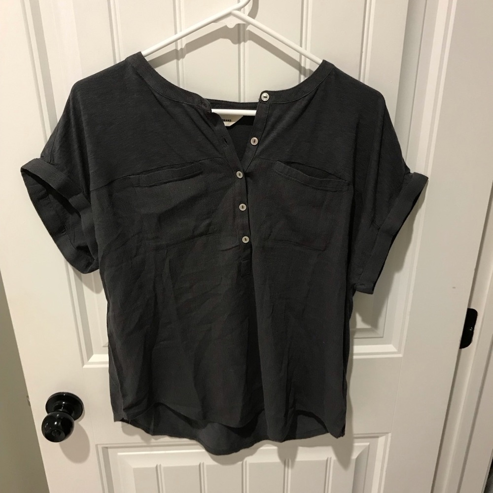 Lucky Brand Short-Sleeve Button Henley Top